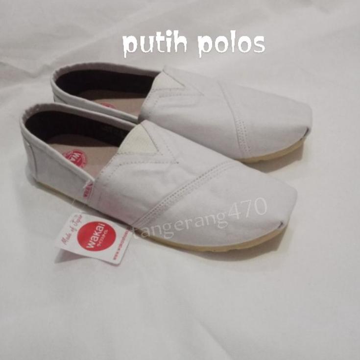 Serbuuuu.. slip-on/slip-on pria/slip-on wanita/Wakai/Wakai putih polos/Wakai pria/Wakai wanita
