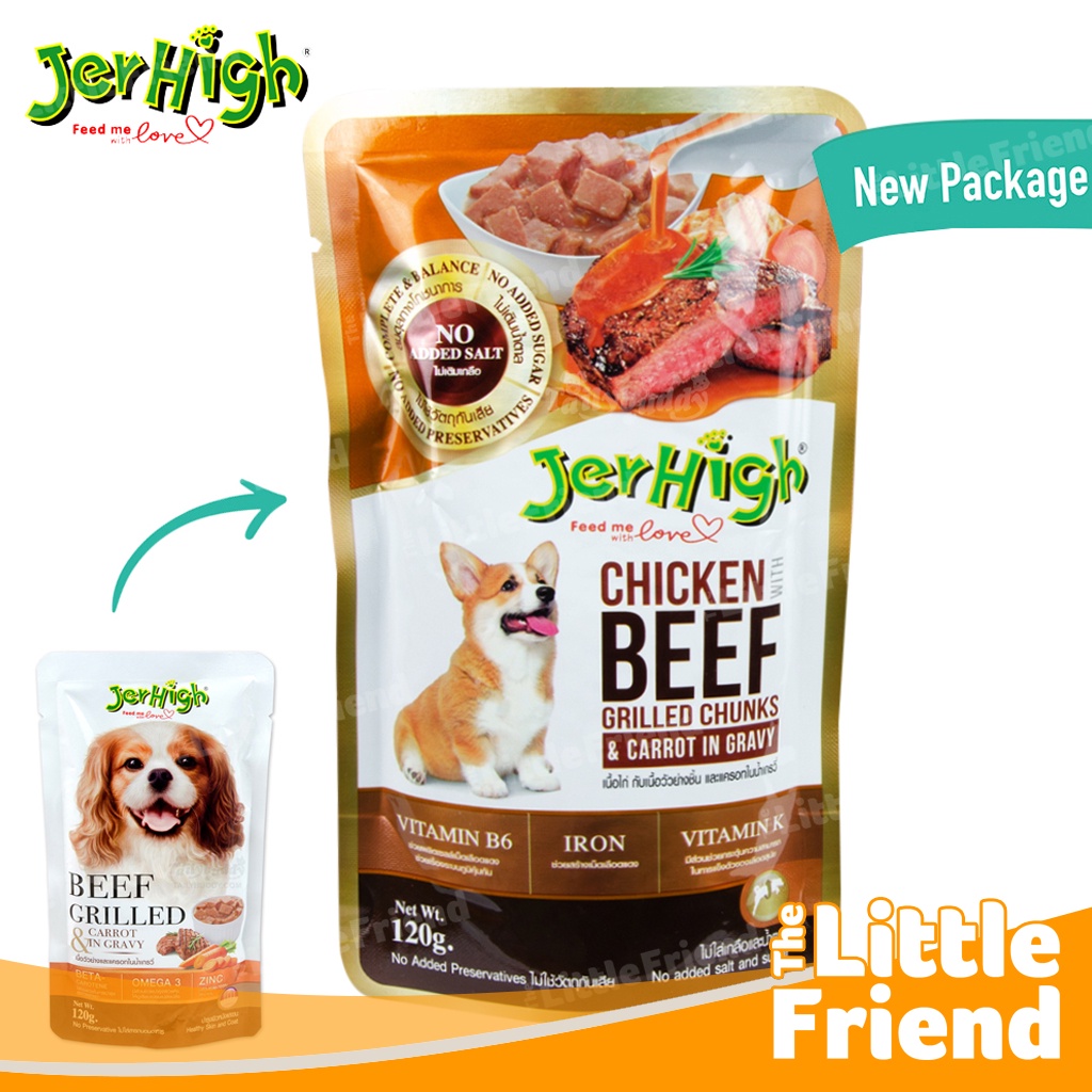 JERHIGH DOG POUCH 120 GRAM Makanan Basah Anjing Wet Dog Food Favorit