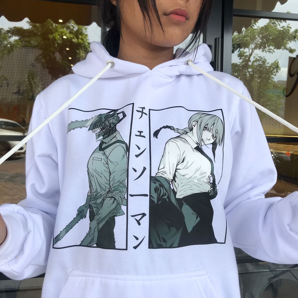 Hoodie Makima with Chainsaw Man Anime Manga Premium Unisex