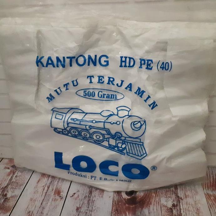 

kantong plastik kresek jumbo tebal kuat loco putih ukr 40