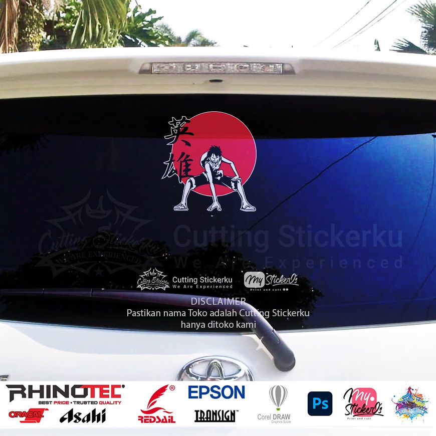 Cutting Stiker Sun Monkey Luffy Variasi Motor Mobil Sticker  Timbul Keren Nyala Dasbor Spakbor Visor Body Kaca Helm Laptop Luffy Brother One Piece Hologram Reflective Tahan Air Bodi Samping Beast Scoopy Vario Beat NMAX PCX Vespa Aesthetic Windshield