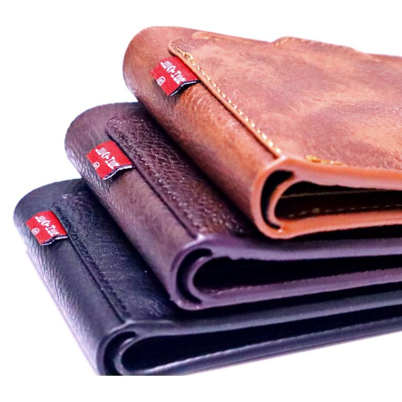 DOMPET LIPAT KULIT PRIA 2 LUBANG LEATHER SINTETIS MODEL CABUT FASHION