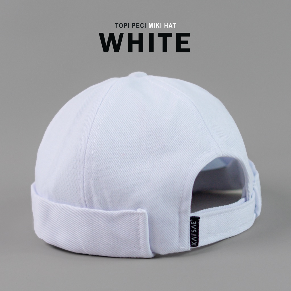 KATSAE - Peci Putih Peci Miki Hat / Topi Peci Kopiah Dewasa
