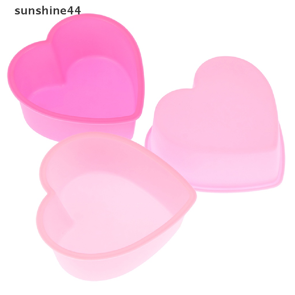 Sunshine Cetakan Kue / Coklat / Sabun Bentuk Hati Ukuran 3 Inch 8cm