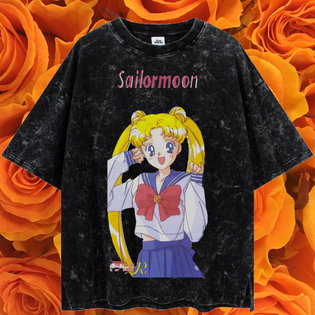 LASTHOPE 'SAILORMOON' OVERSIZE WASHING TSHIRT / KAOS ATASAN TSHIRT TEE WASHING ACID WASHED STONEWASH