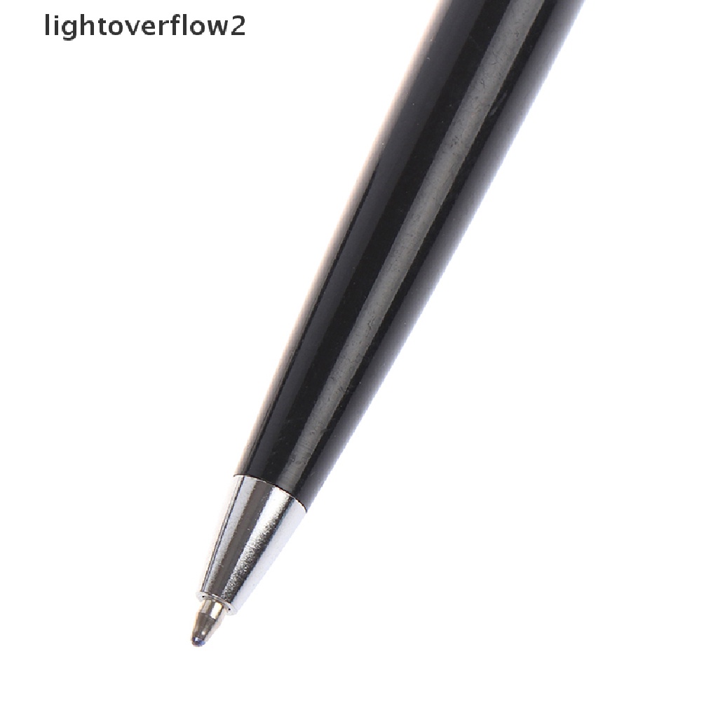 (lightoverflow2) Pulpen Dengan Tali Hitam Bahan metal Untuk Kantor / Sekolah