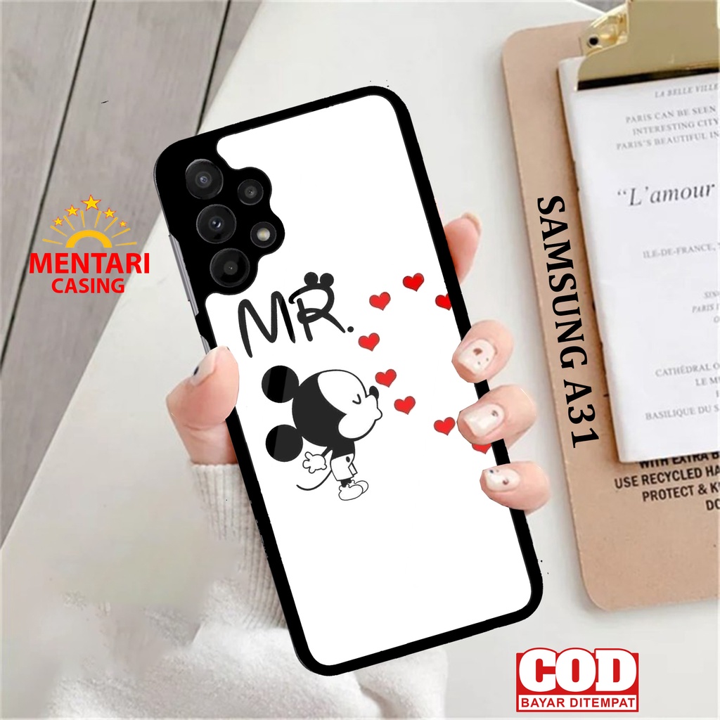 Case SAMSUNG A31 CASING SAMSUNG A31 [ COUPLE MICKEY ] Mentari casing case hp kondom hp case custom c