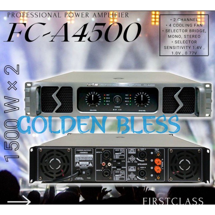 POWER AMPLIFIER FIRSTCLASS FC A4500 / FC A 4500 Aplifier Audio