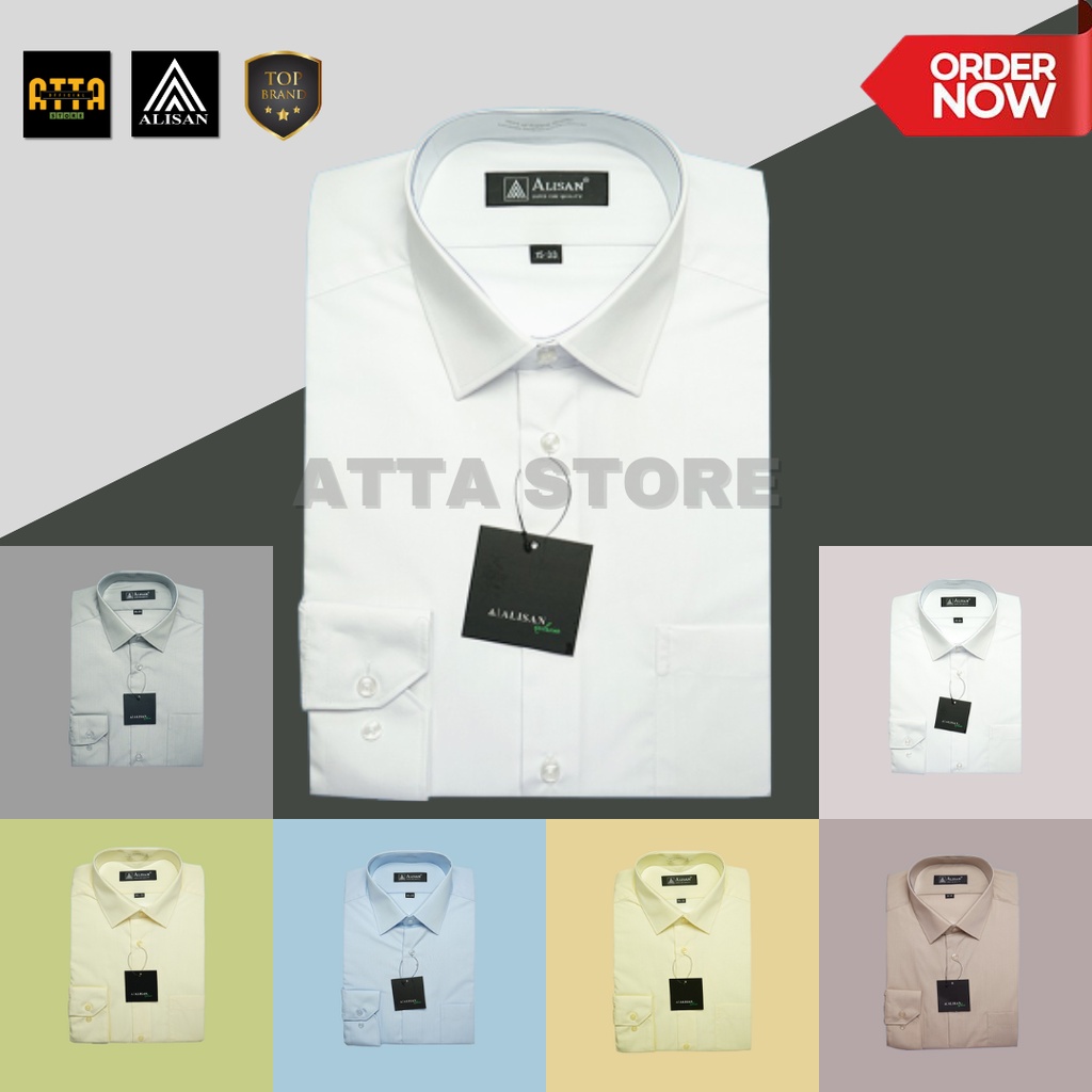 Alisan Slimfit Polos , Alisan Reguler Polos, Kemeja Pria Alisan, Kemeja Formal Pria, Kemeja Alisan L