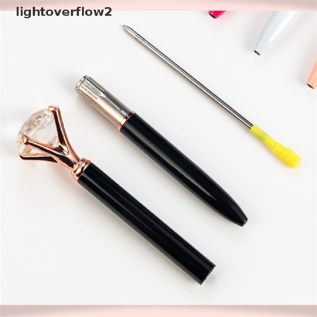 (lightoverflow2) Pulpen Dengan Hiasan Kristal Imitasi Untuk Hadiah