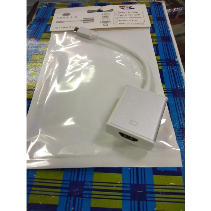 Kabel Adapter Konektor Converter USB 3.1 Tipe C Ke HDMI