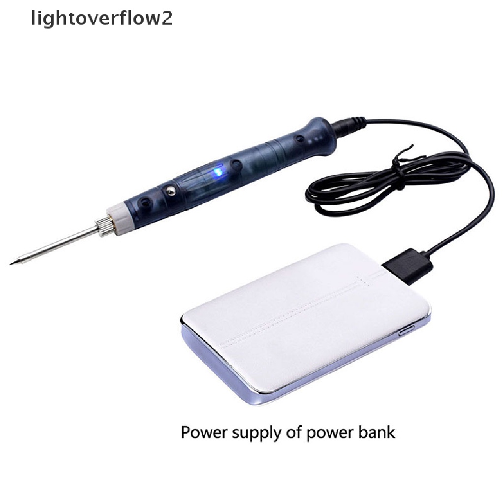 (lightoverflow2) Alat Bantu Pendengaran Besi Solder Elektrik Usb Dengan Lampu Indikator