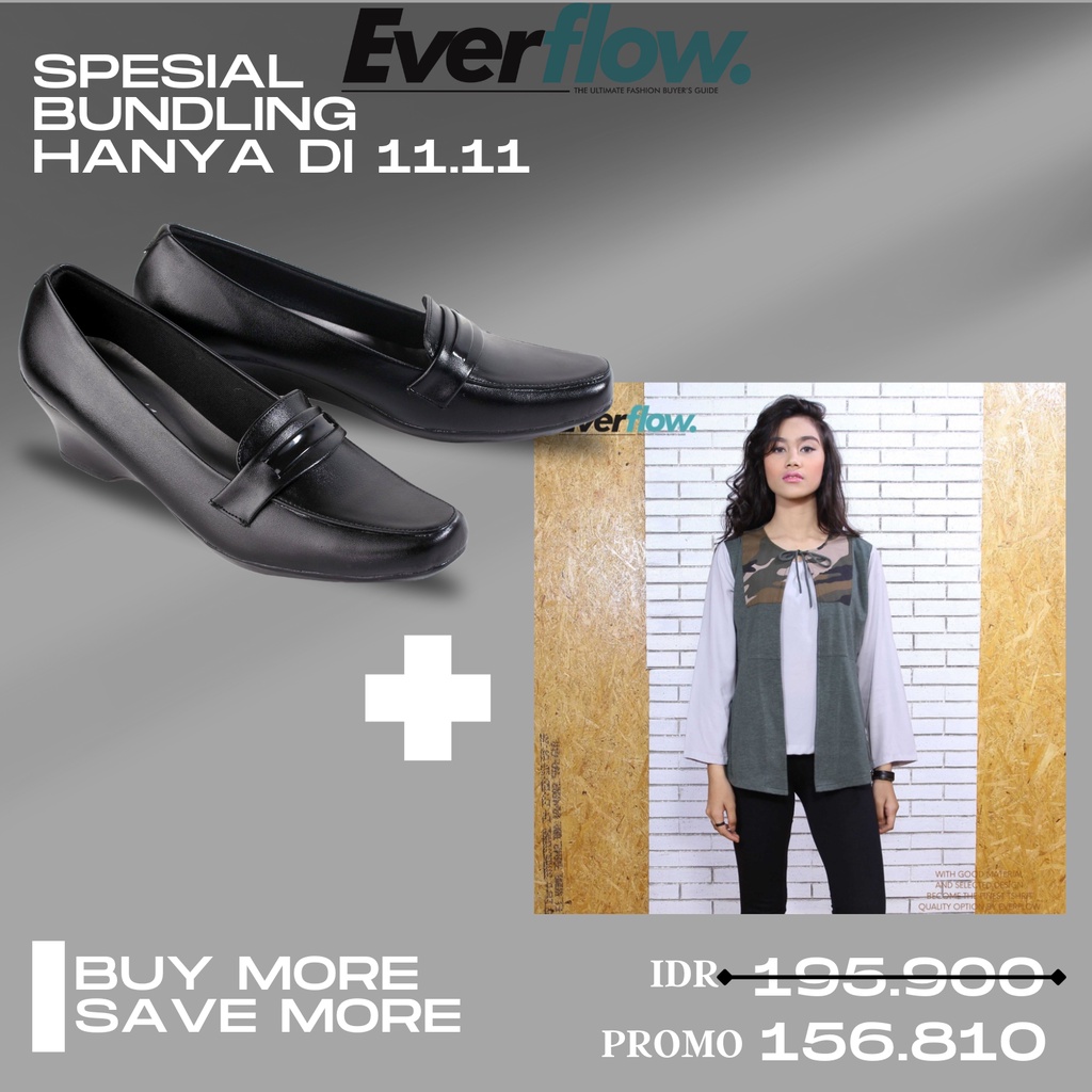 Everflow - Bundling Sepatu kerja Wanita dan Blouse Wanita