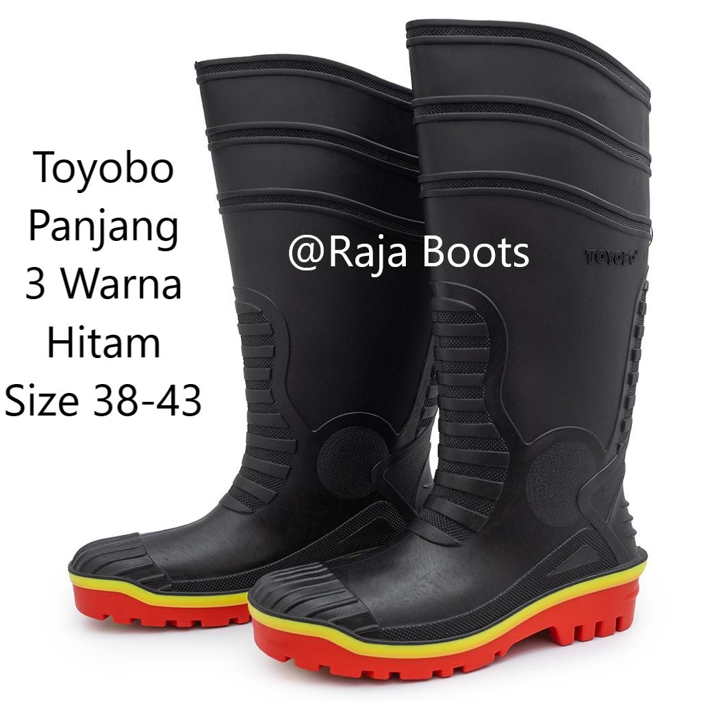 Toyobo Boot Panjang 3 Warna Termurah 8833 Hitam Scotlight Merah