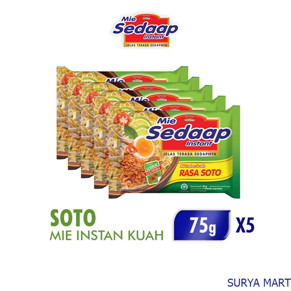 

Mie Sedaap SOTO 75 gr x5