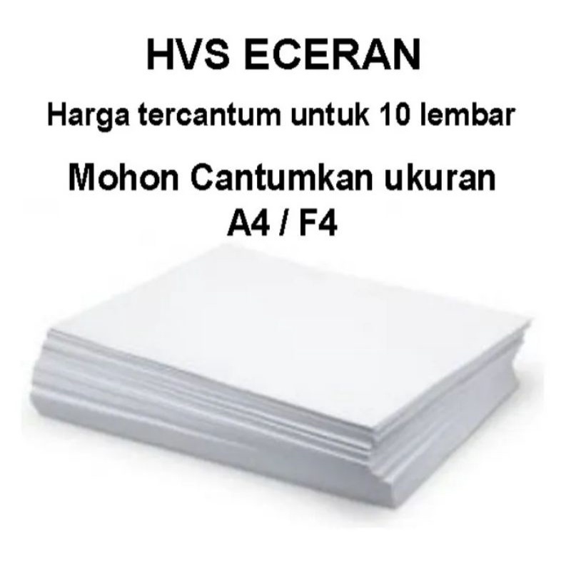 

10 Lembar Kertas Putih A4
