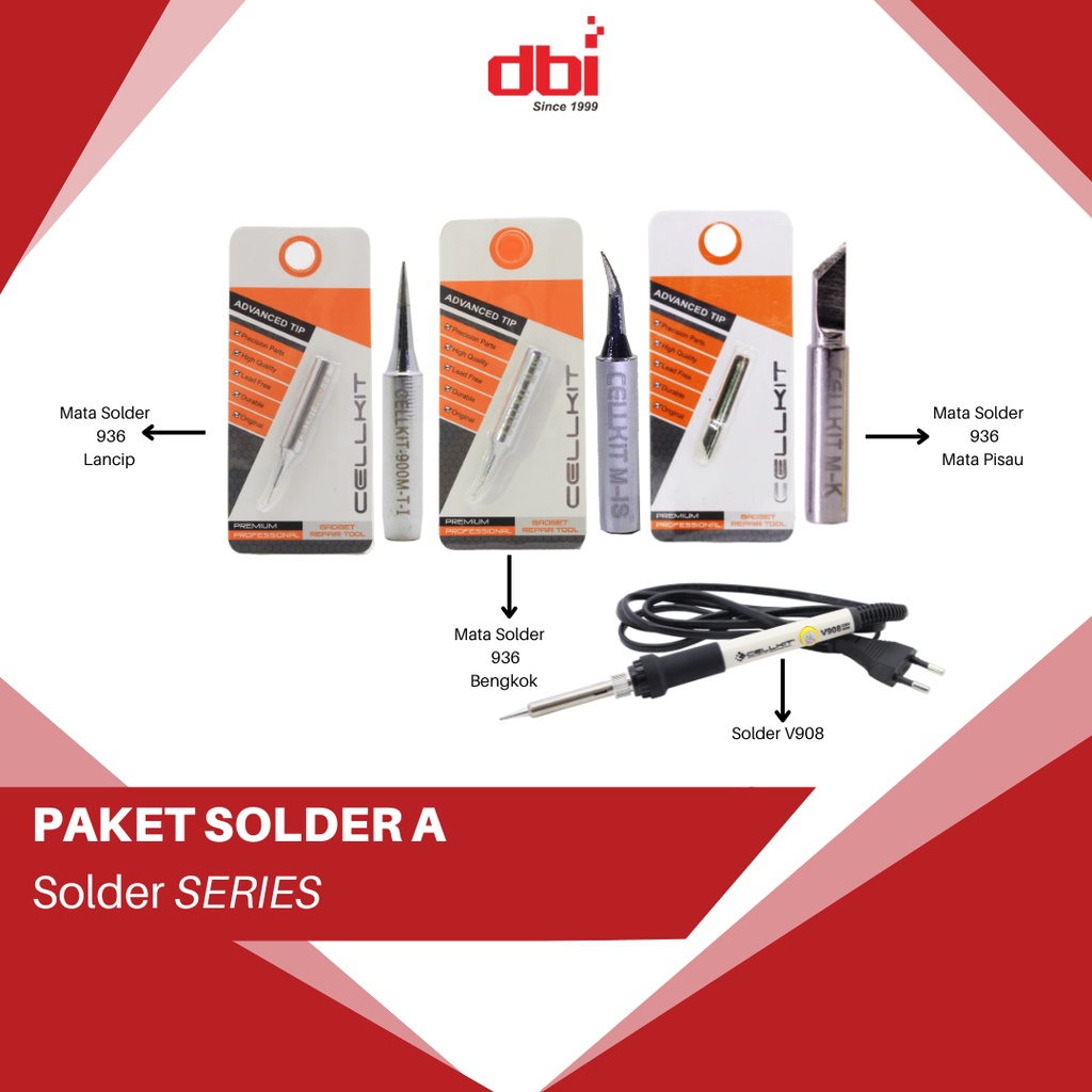 Paket Solder A (Solder Cellkit V908 + 3Mata Solder)