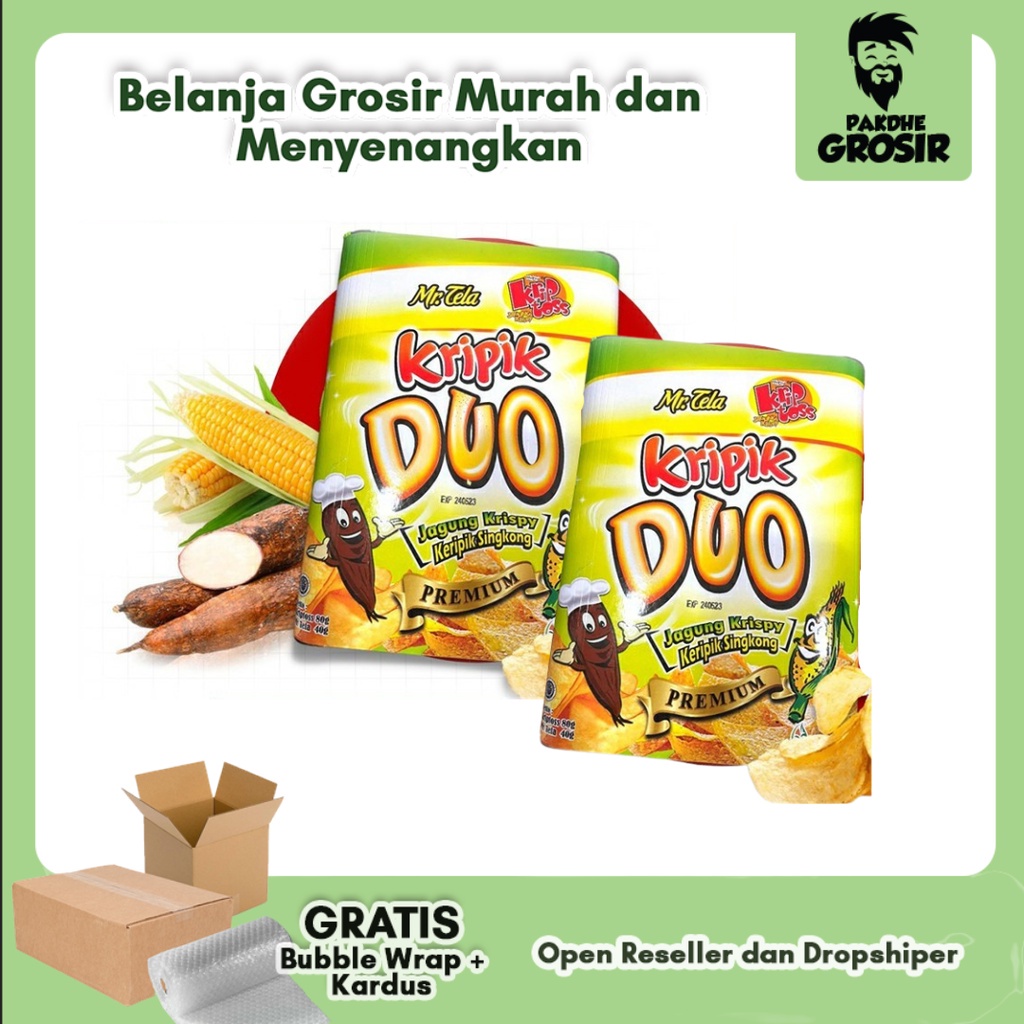 

PAKET ISI 2 - Keripik Kriptoss Mr. Tela - Keripik Duo 120 gram