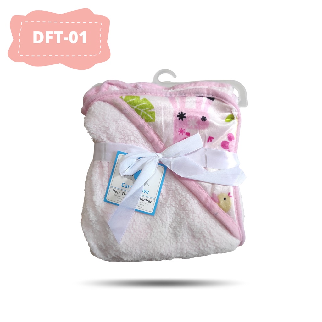 Selimut Topi Bayi Lembut Double Fleece Perlengkapan Bayi Baru Lahir Newborn