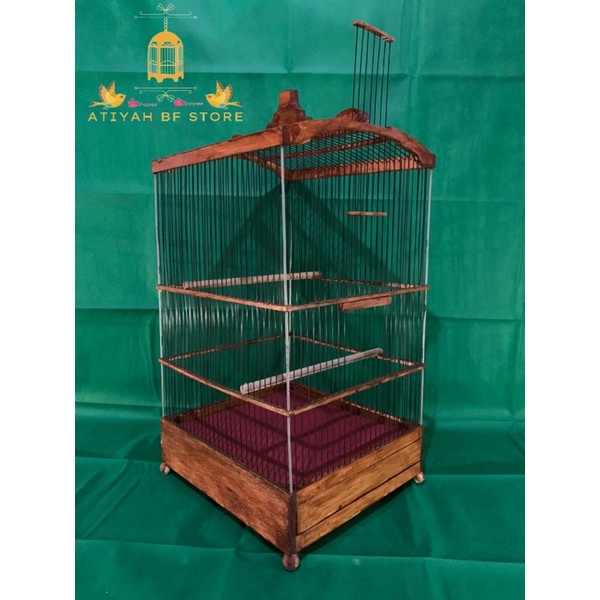 sangkar burung reflika diamon tiang besi no 4 ambrukan