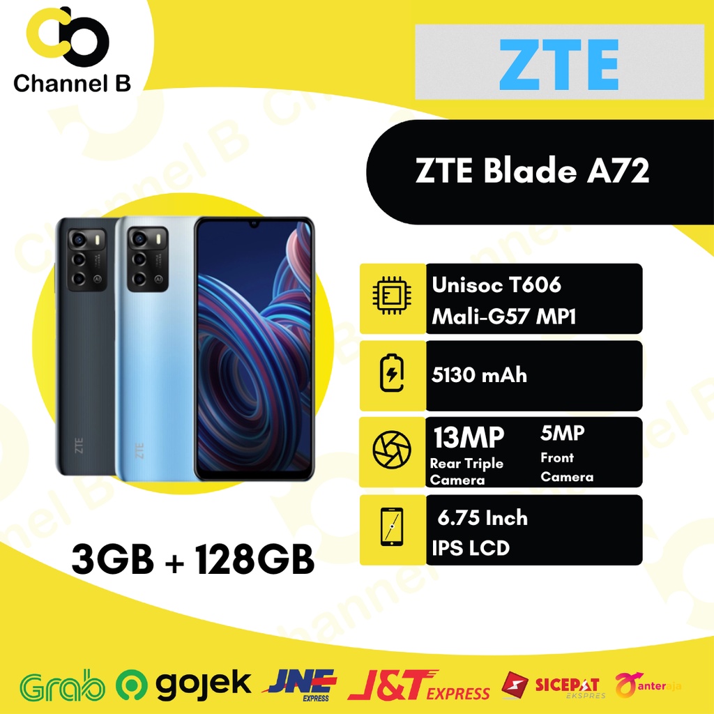 ZTE Blade A72 - ( RAM 3GB + 128GB ) - Garansi Resmi