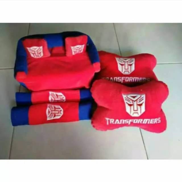 Bantal Mobil Exclusive 3 in 1 Transformers Merah