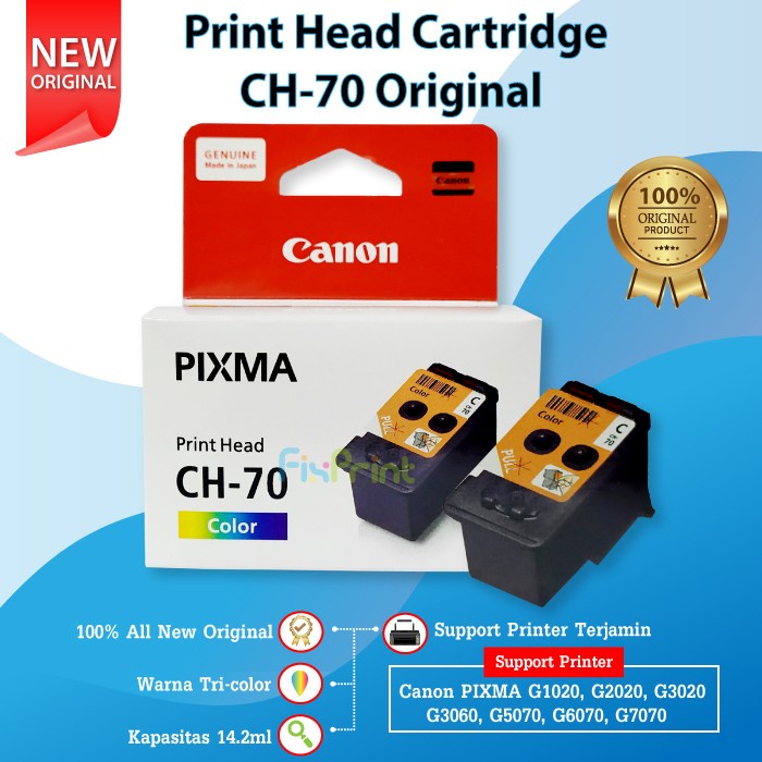 Print Head Cartridge BH70 BH-70 Black Printhead Tinta Canon G2020 3020