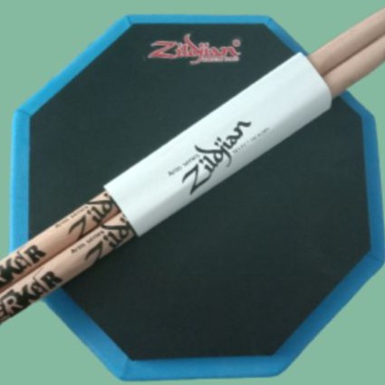 Drum Pad 6 Inch dan 10 Inch Tas Pad Drum Free Stick Drum 1 Set