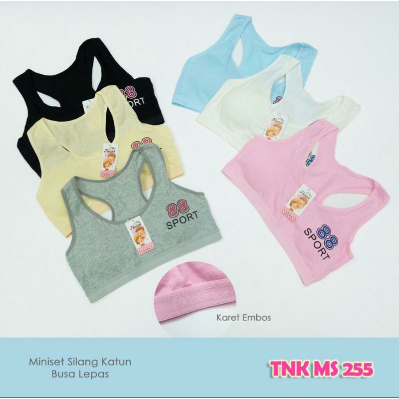 MINISET ANAK BUSA LEPAS - BRA REMAJA CUP BUSA TIPIS - Busa Tiana Katun