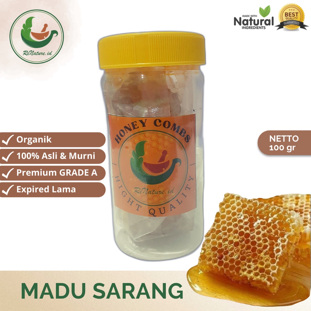 

madu sarang 100 gram mellifera ReNature id/ sarang madu / honeycomb / raw honey / madu asli / madu murni / madu