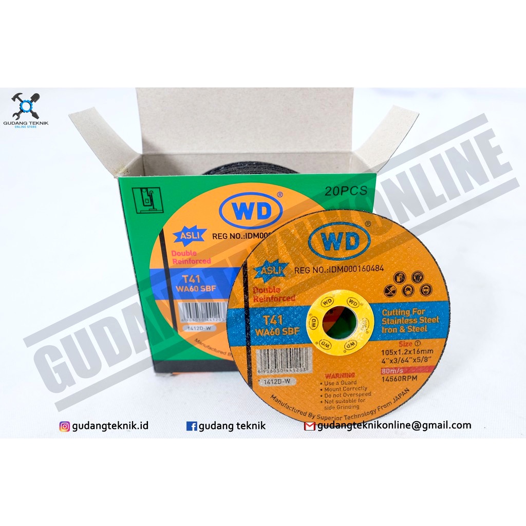 Mata Gerinda Grenda Potong Besi Stainless Baja 4&quot; WD / Cutting Wheel Steel Stainless Iron 4 Inch WD