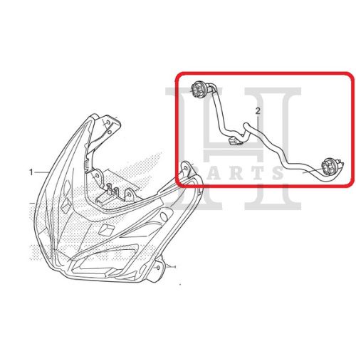 PITING PITTING LAMPU DEPAN SOCKET COMP VARIO 110 FI LED LAMA 33150-K46-N01 ASLI ORIGINAL AHM HGP HONDA