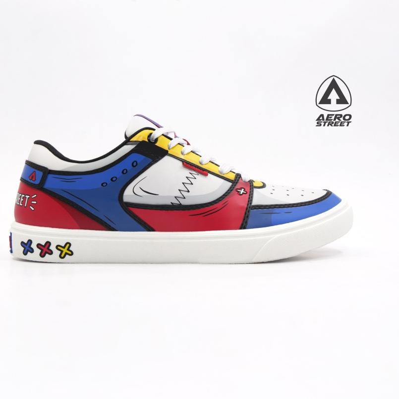 SALEE.. Aerostreet 2D Hoops Low Reborn - Merah Biru / Coklat army / Biru Muda / Biru Kuning / Toska 