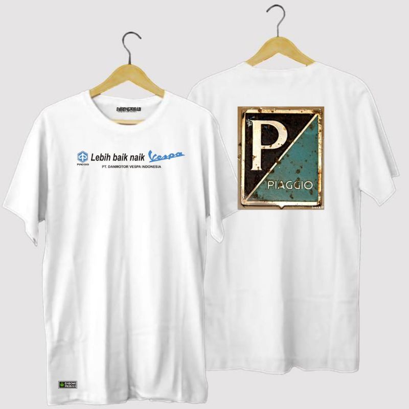 kaos vespa warna putih kaos distro  baju pria original murah.COD