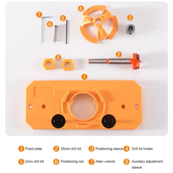 TD - PKK Xcan Alat Bantu Bor Hinge Jig Drill Guide Positioner 35mm - WX013