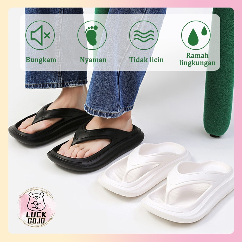 Sandal Jepit Wanita Sandal Jelly Korean Import Sendal Wanita Terbaru 2022 Sandal Slop Kamar Empuk Nyaman Tebal Rumah High Quality