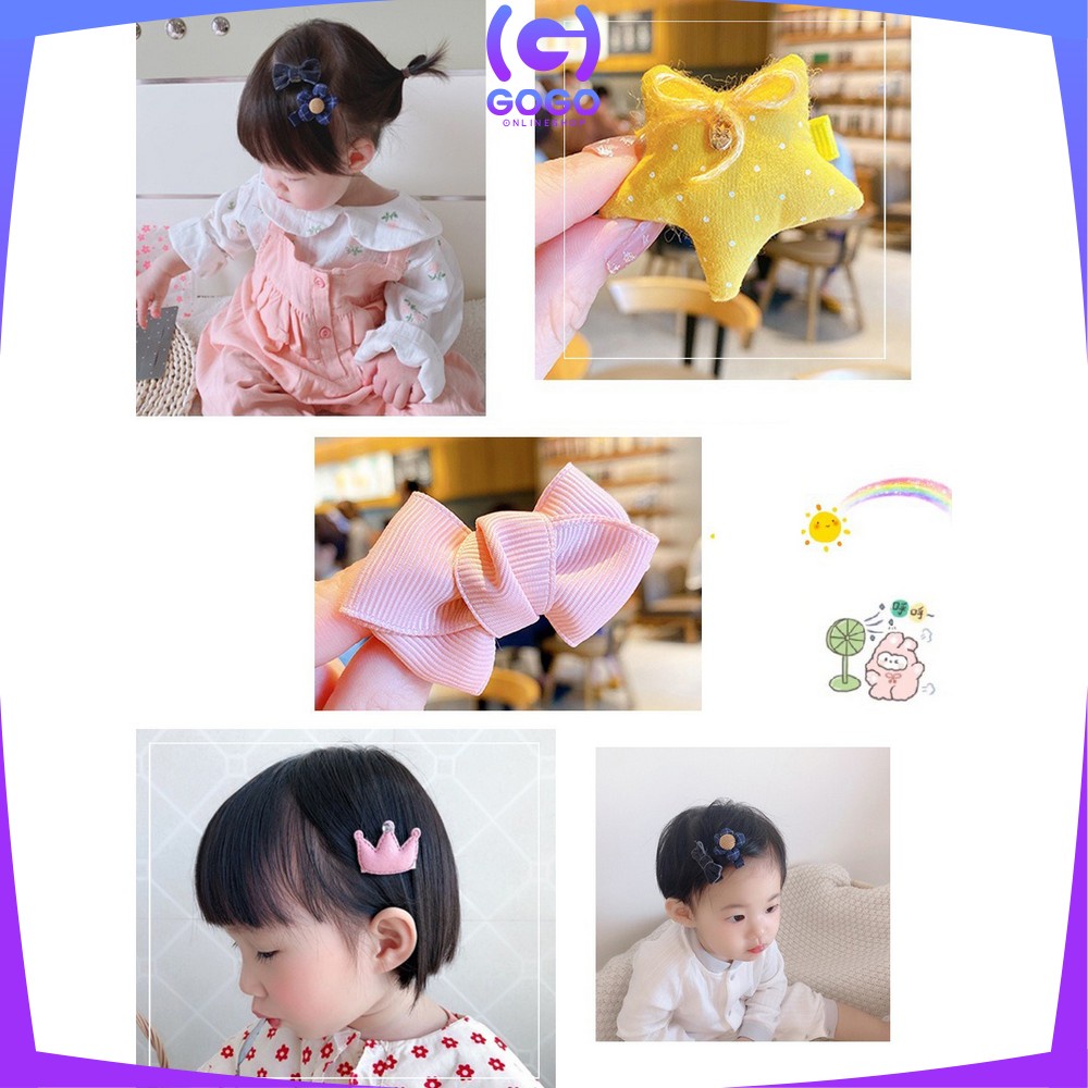 GOGO-C319 Jepitan Rambut Korea Anak Set 5 IN 1 / Jepit Rambut Anak Perempuan / Hair Pin Klip Rambut / Korean Hair Clip