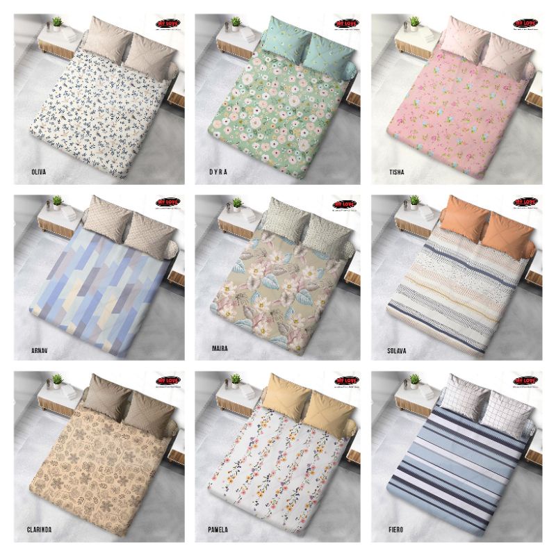 My Love Sprei 200x200 Extra King Fitted T30 New Motif Minimalis Terbaru / Seprai My Love Jumbo 200×2