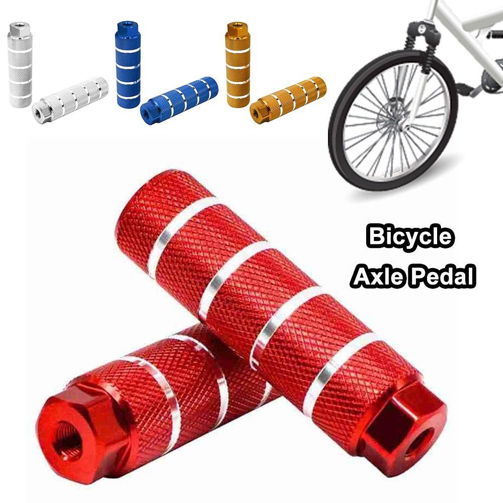 R-FLOWER 1pasang Pedal As Sepeda Olahraga Luar Ruangan As Belakang Aksesori Bersepeda Pijakan Kaki Tuas Silinder Grip