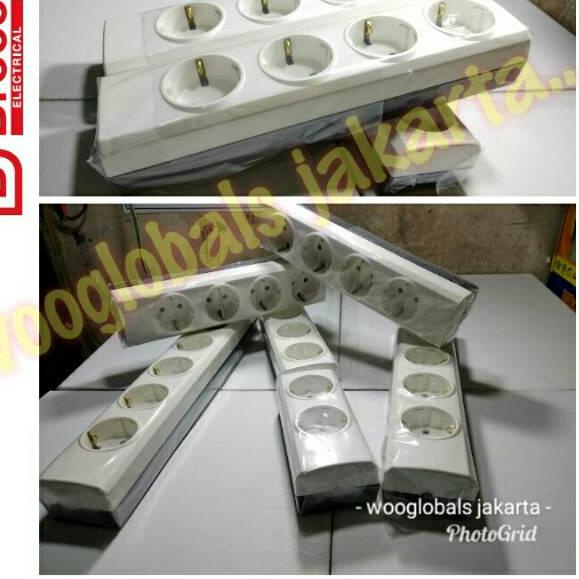 Bestseller FQSMW STOPKONTAK ARDE BROCO 6 LOBANG TERMINAL COLOKAN KUNINGAN ORIGINAL SNI 73