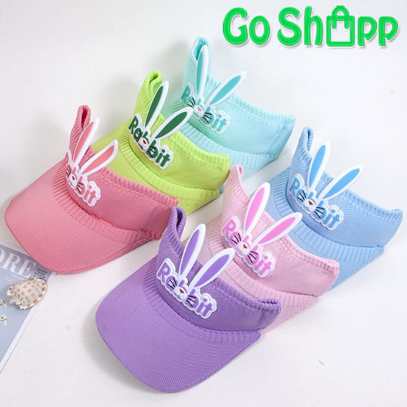 Topi Anak Perempuan Rajut Motif Rabbit Lucu Import Fashion Korea Terbaru - Visor Sport Hat Kekinian CP06