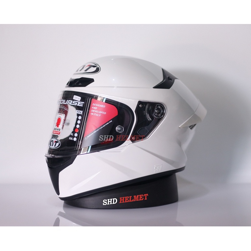 Jual Helm Full Face KYT TT Course Plain White TTC Solid Putih Polos