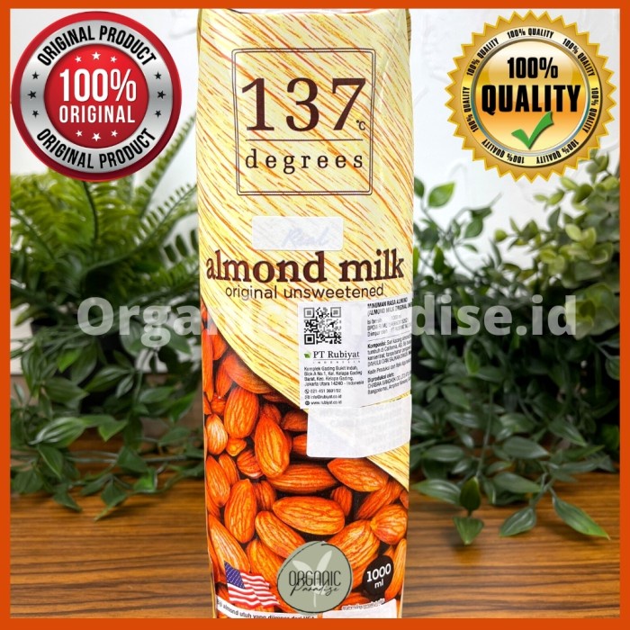 

137 Degrees Almond Milk Original Unsweetened 1 Liter