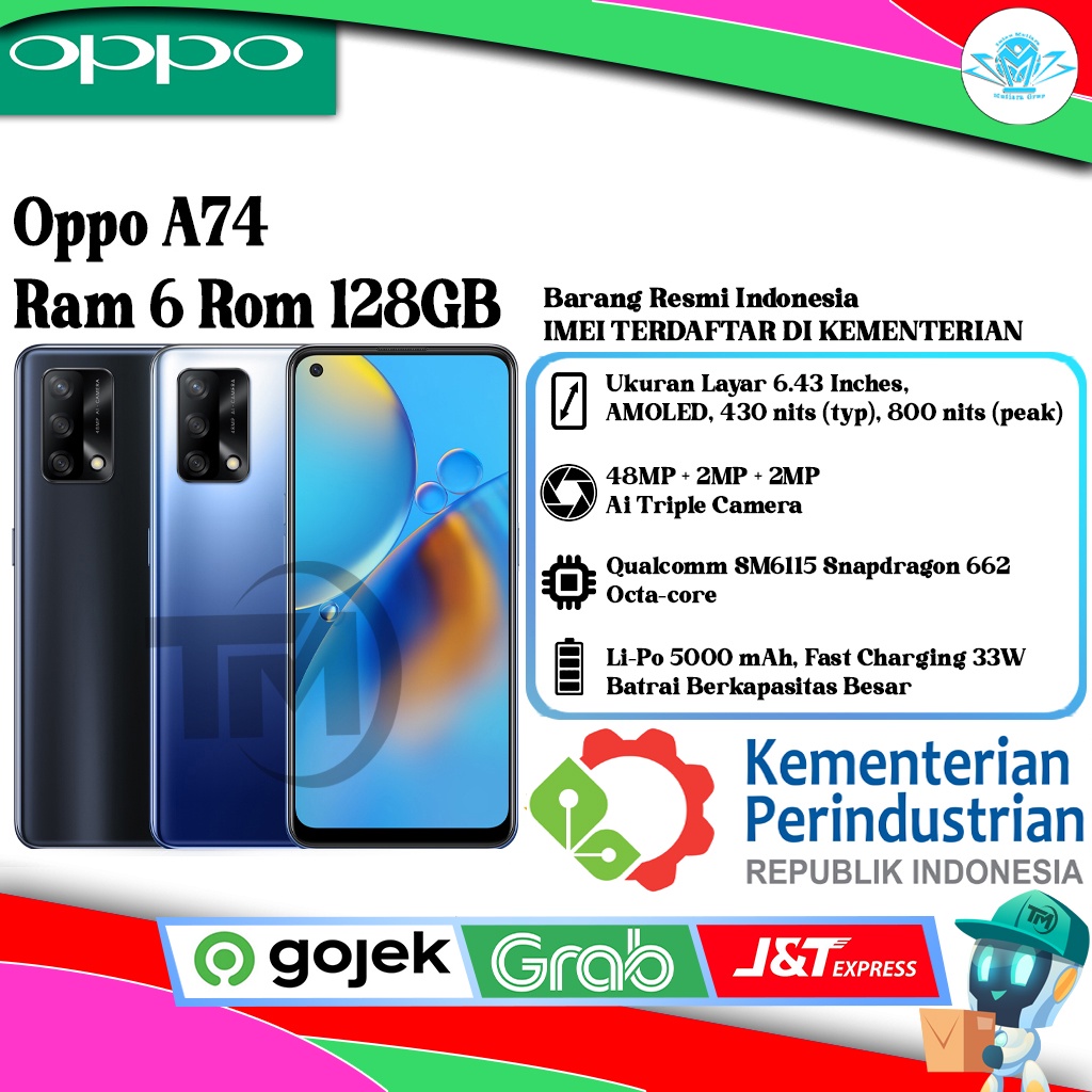 Oppo A74 4G Ram 6 Rom 128GB