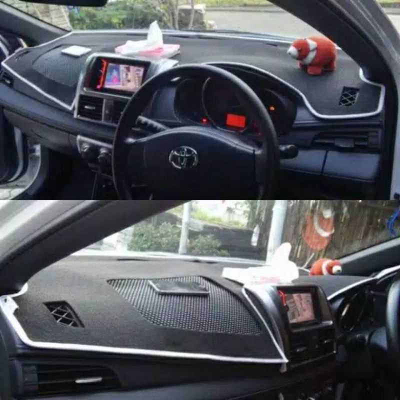 Cover Dashboard  Mobil VIOS GEN 3 2012-2016, Alas Karpet Pelindung  Aksesoris Interior Mobil
