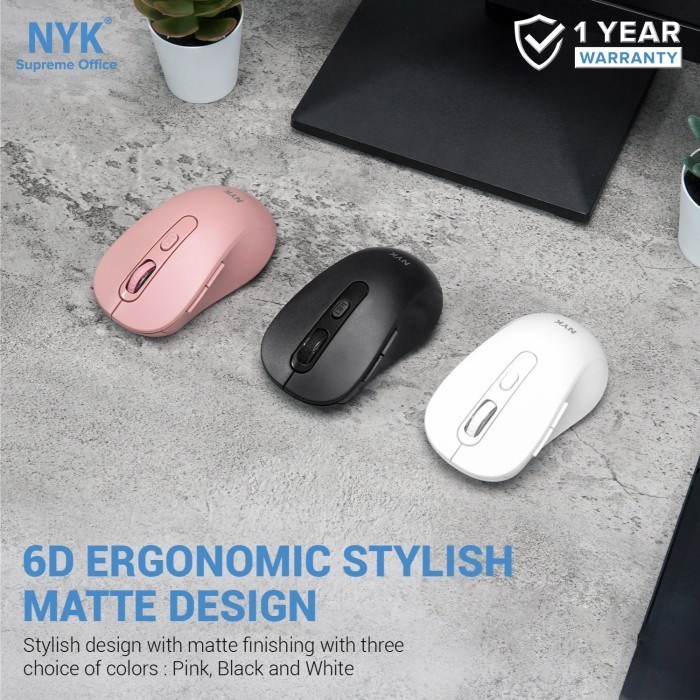 Mouse Wireless NYK C30 Silent Click Matte Design Style