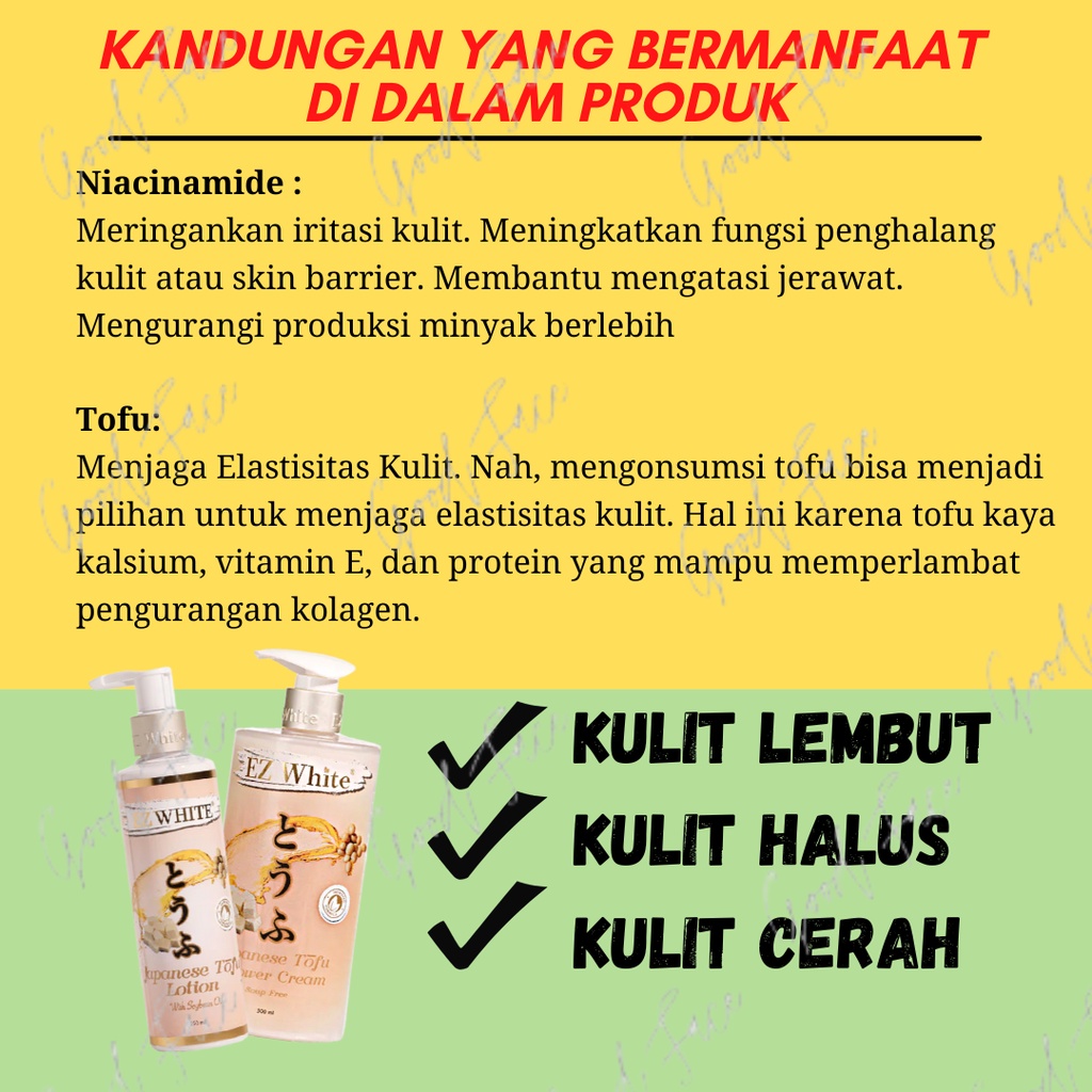 LOTION PEMUTIH BADAN - EZ WHITE JAPANESE TOFU LOTION 250ML - PEMUTIH BADAN PERMANEN