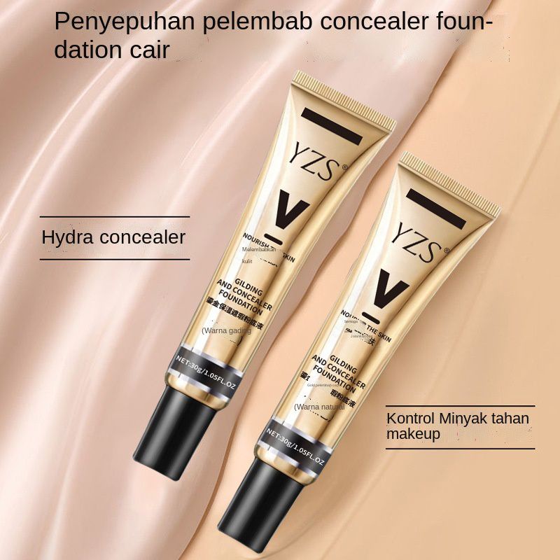 YZS Original Gilding And Concealer Liquid Foundation Moisturizing Waterproof BB Cream Lightening High Coverage Tahan Lama Terlaris 30g