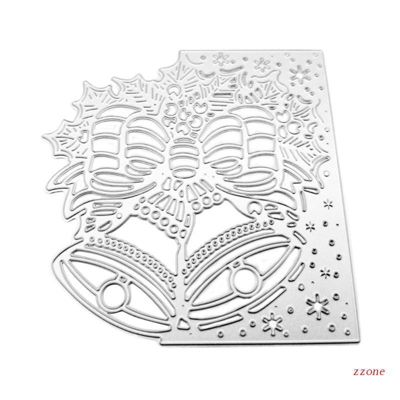 Cetakan Stensil Cutting Dies Motif Lonceng Natal Bahan Metal Untuk Scrapbook / Craft DIY / Embossing