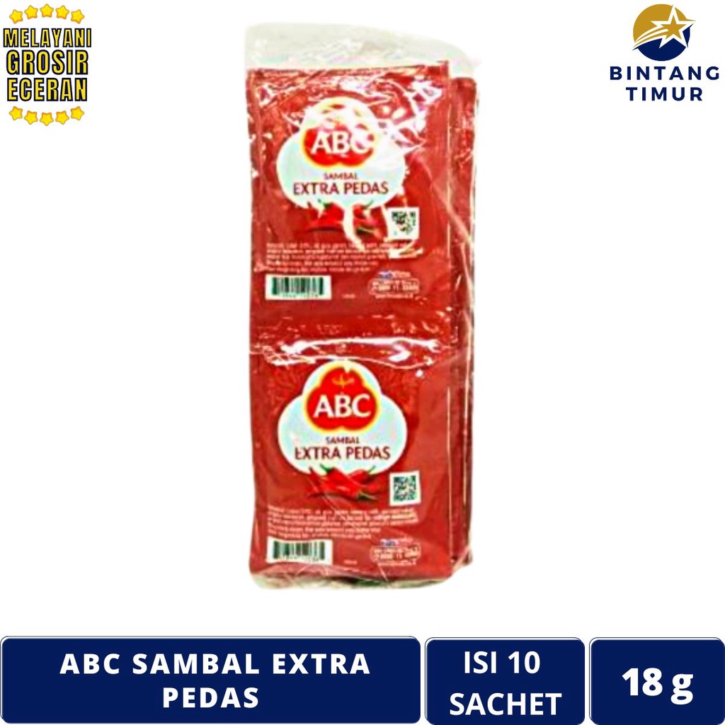 

ABC Sambal Extra Pedas Isi 10 Saset/18g - 1 Renceng